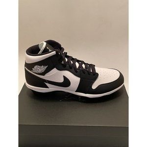 Nike Air Jordan 1 Mid TD Panda Football Cleats FJ6805-100 Men’s